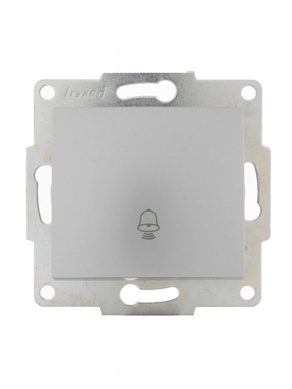 KARINA Кнопка звонка матовое серебро (10шт/120шт)