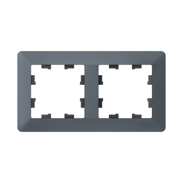 ATLASDESIGN AIR 2-постовая РАМКА, ГРИФЕЛЬ/дымчатый черный