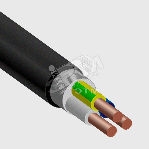 Кабель силовой ВВГнг (А) 3х2.5 круглый барабан ТРТС