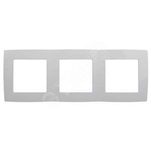 Рамка для розеток и выключателей 3 поста белый пластик ЭРА 12 12-5003-01