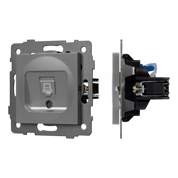 Механизм компьютерной розетки SCT-MPC1-PL-GR-V RJ-45, CAT6