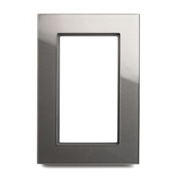 Рамка 2-местная (без перемычки), Катрин, графит