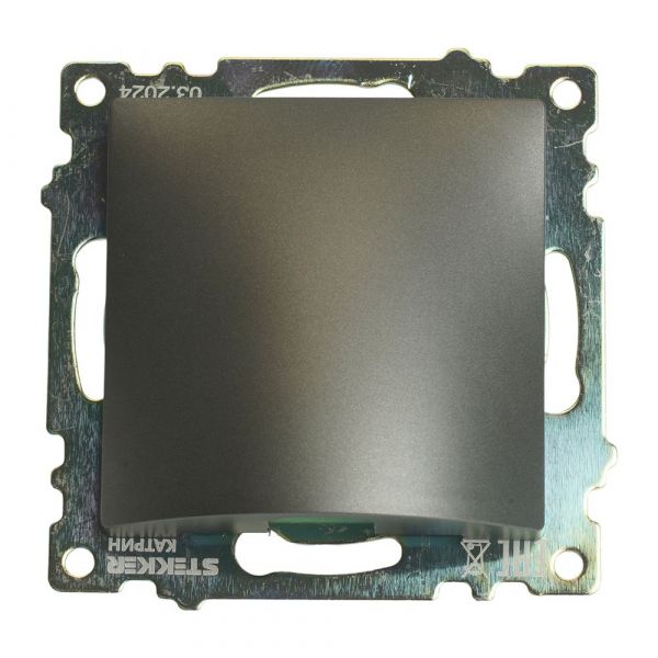 Вывод кабельный (механизм) серия Катрин графит STEKKER