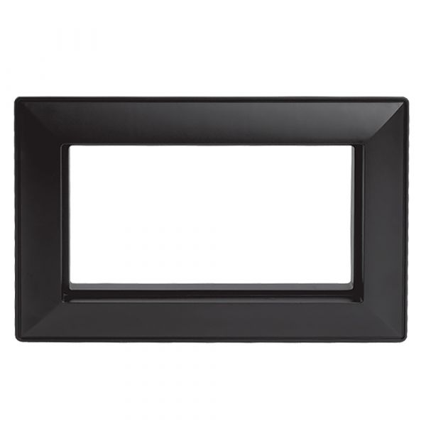 Рамка двухместная без перемычки серия Катрин пластик черный STEKKER