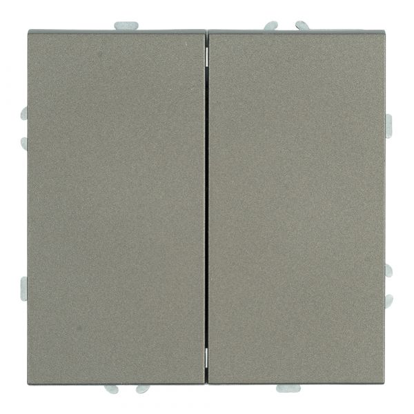 Переключатель перекрестный двухклавишный (механизм) 250В 10А антрацит soft touch серия Эмили STEKKER