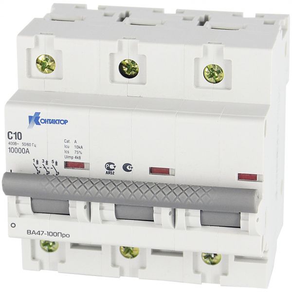 Выключатель автоматический трехполюсный 80A С ВА47-100Про 10kA