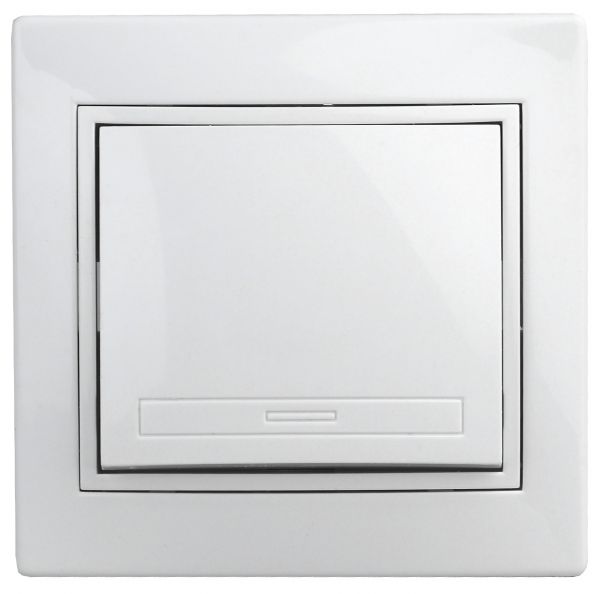 Переключатель Intro Plano 1-108-01 промежуточный, 10А-250В, IP20, СУ, белый