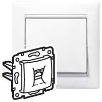 Розетка телефонная RJ11 белый VALENA DIY