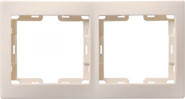KVARTA Рамка 2-местная горизонтальная РГ-2-ККм кремовый GENERICA