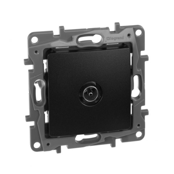 Розетка TV тип звезда антрацит ETIKA