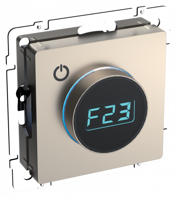 BRITE Термостат электронный с индикацией ТС10-1-БрШ шампань IEK