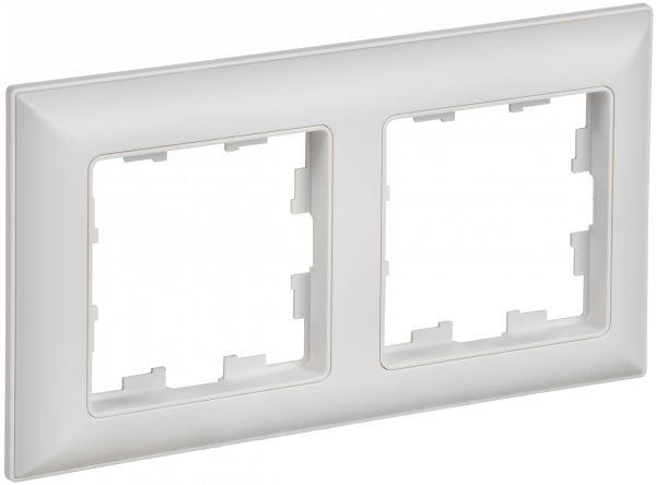 BRITE Рамка 2-местная РУ-2-БрАБ арктический белый/белый IEK