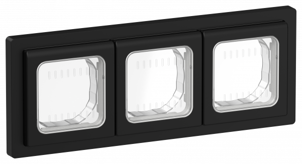 FLITE Рамка 3-местная IP55 Рпро-3-55-ФлЧ черный IEK