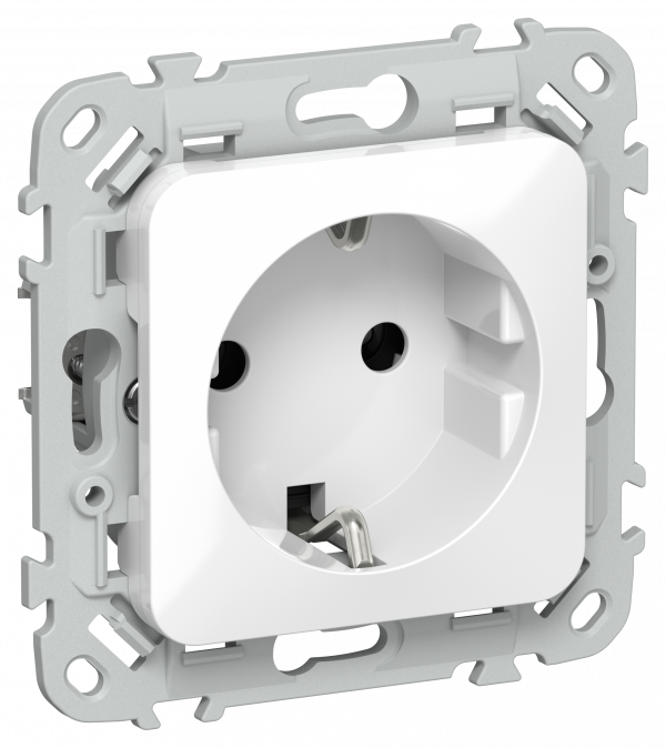 FLITE Розетка с заземлением без защитных шторок 16А РС11-0-ФлБ белый IEK