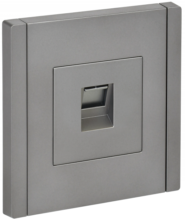 FORTE&PIANO Розетка компьютерная RJ45 кат.5E FP532 сталь IEK