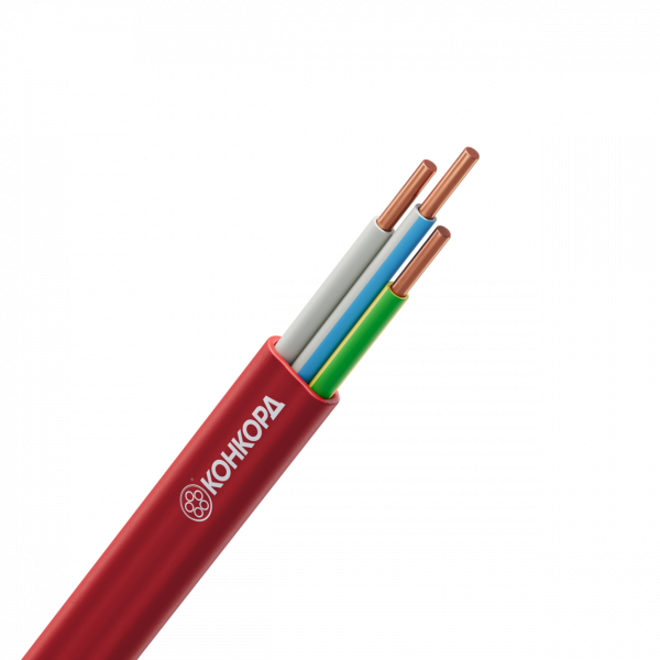Кабель силовой ВВГ-Пнг(А)-LS 3х1,5ок(N, PE)-0,66 красный (100м) ТРТС