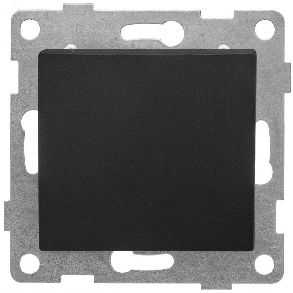 Выключатель перекрестный одноклавишный Bravo, механизм, 10А, 250В, графит