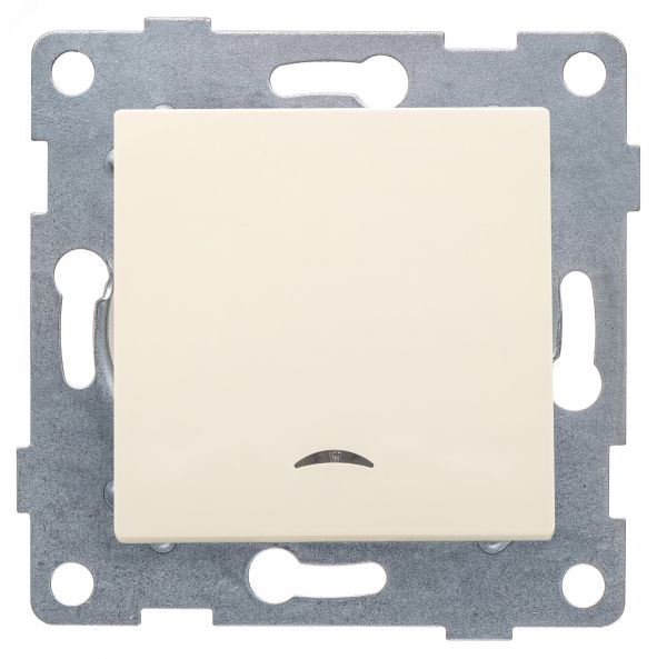 Выключатель одноклавишный Ugra инд, механизм, 10А, 250В, бежевый