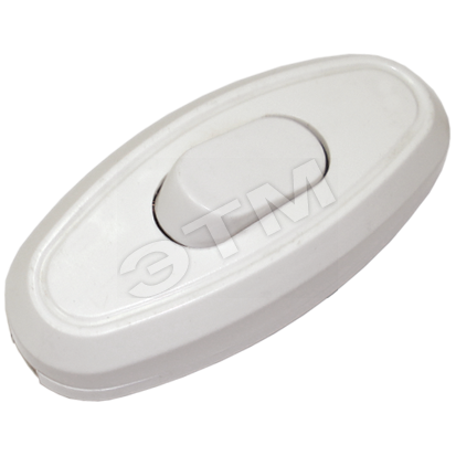 Выключатель проходной на шнур для бра 6А белый