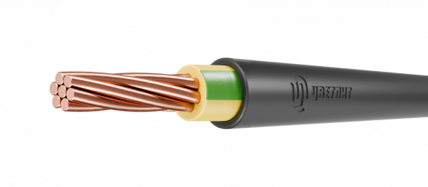 Кабель силовой ППГнг(A)-HF 1х150мк-1 желто зеленыйТРТС