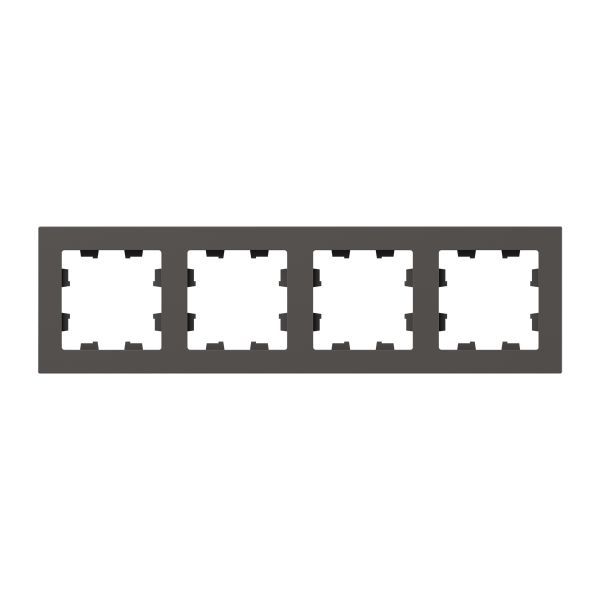 Рамка 4-местная мокко.  пластик Эпика EKF