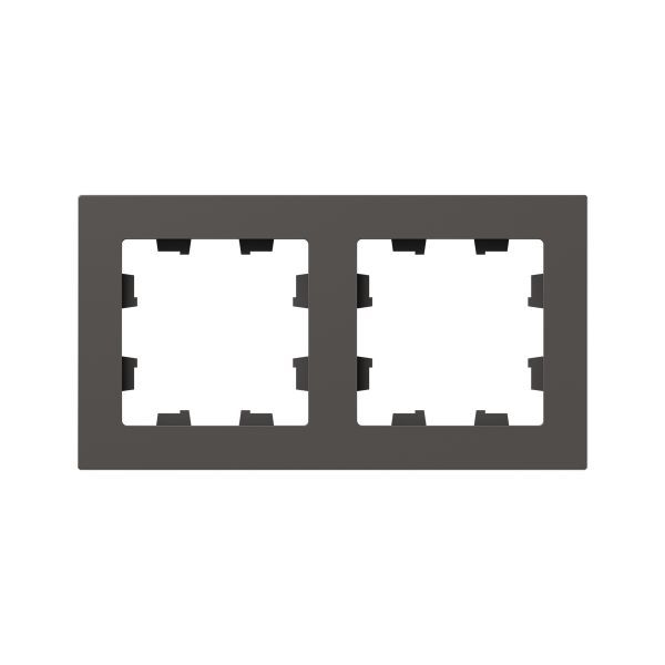 Рамка 2-местная мокко.  пластик Эпика EKF