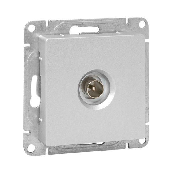 Эпика Механизм розетки TV одиночная алюминий EKF