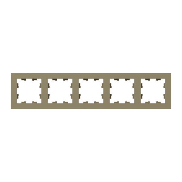 Рамка 5-местная шамп.  пластик Эпика EKF