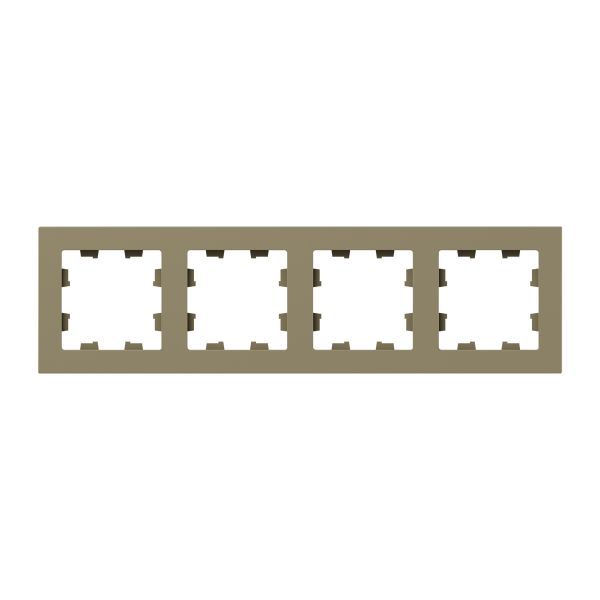 Рамка 4-местная шамп.  пластик Эпика EKF