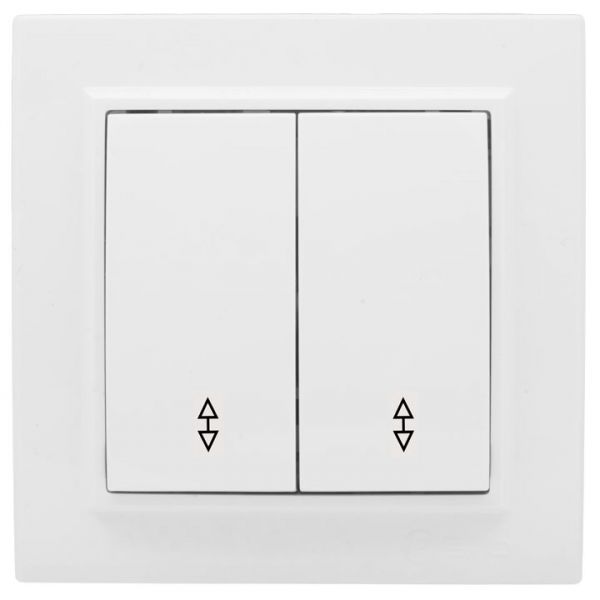 Выключатель Минск двухклавишный СП проходной 10А  белый