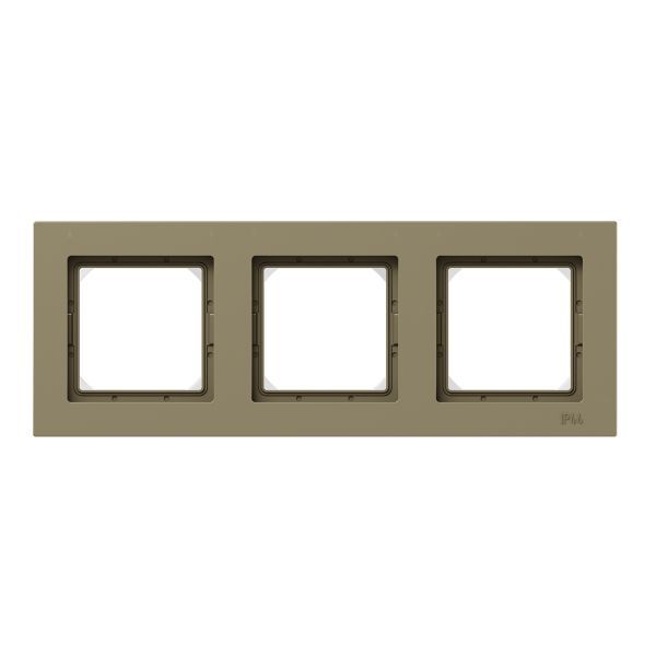 Рамка 3-местная IP44  шамп.  пластик Эпика EKF