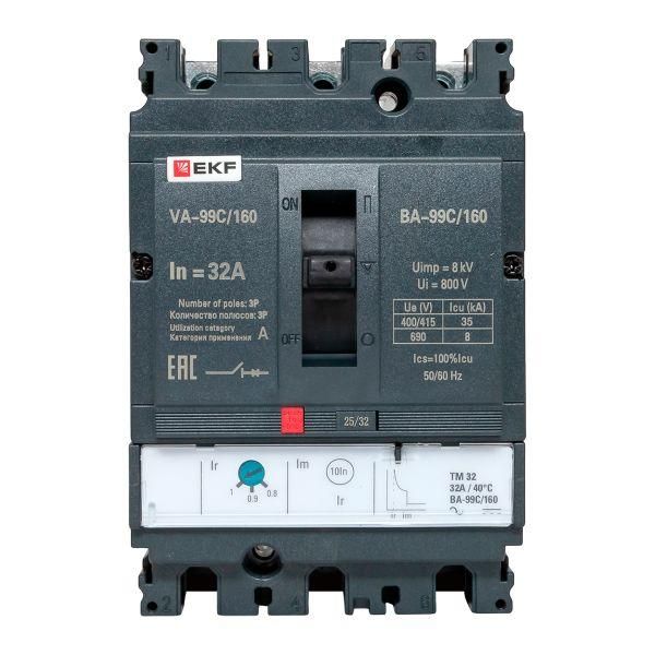 Выключатель автоматический трехполюсный ВА-99C 160/32А 35кА