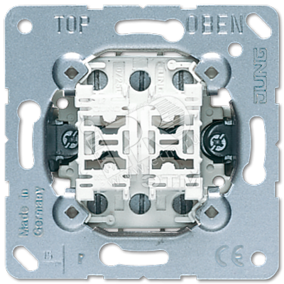 Переключатель 2-клавишный (проходной). Механизм. 10A 250V