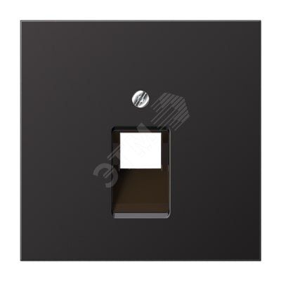 Накладка для 1-ой телефонной/компютерной розетки  IAE/UAE (1X8-пол.)   Серия LS990  Материал- металл  Цвет- алюминий дарк