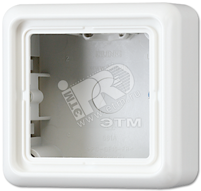 Коробка с рамкой накладная 1 пост белая