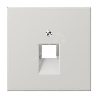 Накладка для 1-ой телефонной/компютерной розетки  IAE/UAE (1X8-пол.)   Серия LS990  Материал- термопласт  Цвет- светло-серый