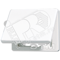 Крышка откидная для штепсельных розеток и изделий с платой 50х50мм белая