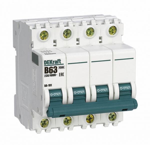 Выключатель автоматический ВА-101 4P 63А B 4.5кА