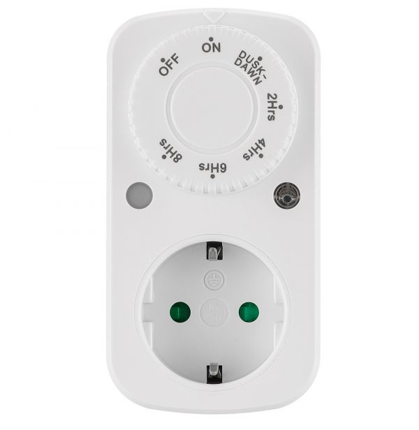 Розетка с таймером с датчиком освещеноости 3600W/16A Feron