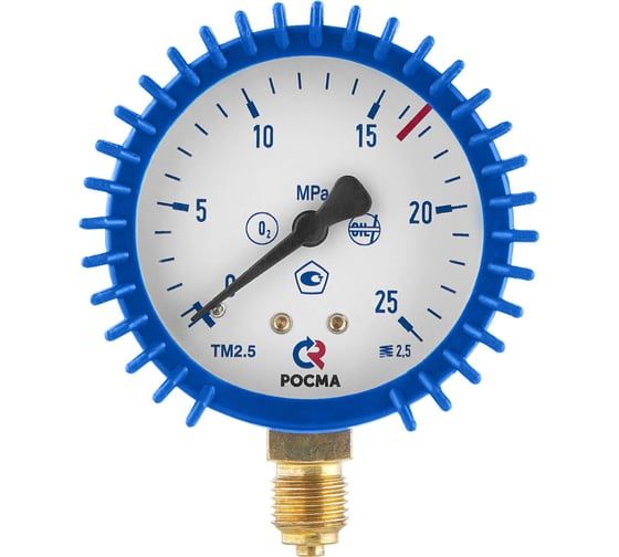 Манометр кислородный Физтех МП2-Уф 0-25 МПа кт.2,5 d.50 IP40 M12х1,5 РШ Кис (O2) 4687205178312