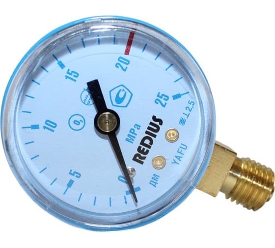 Манометр кислородный Физтех МП2-Уф 0-25 МПа кт.2,5 d.50 IP40 M12х1,5 РШ Кис (O2) 4687205178312