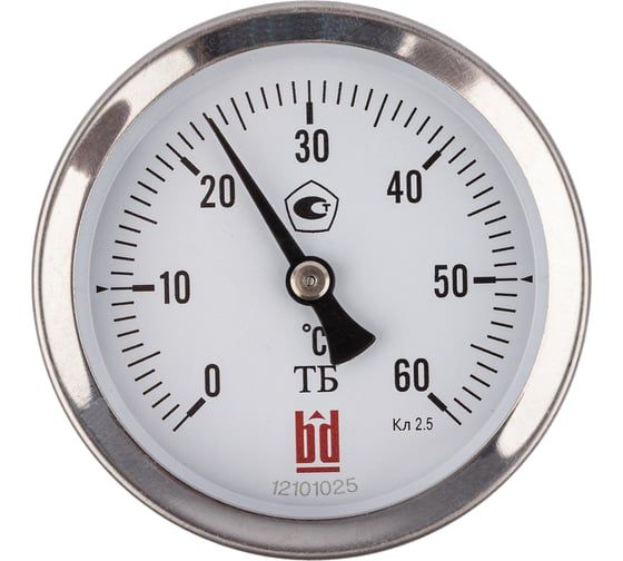 Термометр биметаллический Физтех ТБф-120 0…120C кт.1,5 d.100 IP54 ОШх6 ГЗЛ-РТ A2.0x14 U100x9/1, с гильзой (латунь) 4687205455277