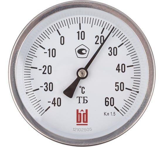 Термометр биметаллический Физтех ТБф-120 0…120C кт.1,5 d.100 IP54 ОШх6 ГЗЛ-РТ A2.0x14 U100x9/1, с гильзой (латунь) 4687205455277