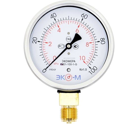 Напоромер (манометр низкого давления) Физтех НМПф 0-10 кПа кт.1,5 d.100 IP54 M20*1,5 РШ 4687205178718