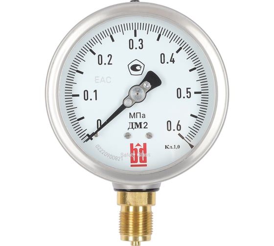 Манометр виброустойчивый Физтех ДМ8008-ВУф 0-6 кгс/см2 кт.1,0 d.100 IP54 M20_1,5 РШ, Глицерин 4687206463646