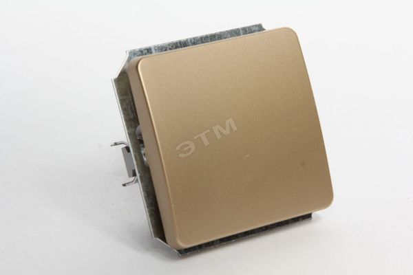 Переключатель одноклавишный в рамку золото