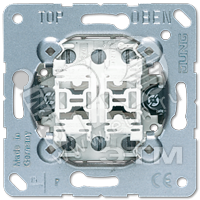 Кнопка без фиксации 2-клавишная (2X2 НО контактами (сухие контакты) и клавиша в нейтральном положении). Механизм. 10A 250V
