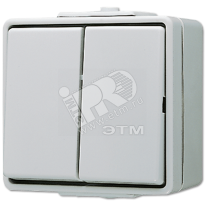 Выключатель для накладного монтажа сдвоенный IP44