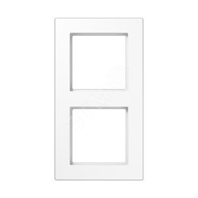 Рамка 2-я для горизонтальной/вертикальной установки  Серия- A550  Материал- термопласт. Цвет- белый