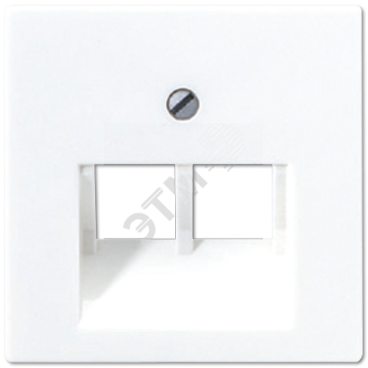 Накладка 2-ой телефонной/компютерной розетки  IAE/UAE (1X8-пол.)  Серия A500  Материал- термопласт  Цвет- слоновая кость